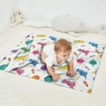 thumbnail image 2 of White Dinosaurs Space Pattern Blanket,Comfortable Soft Flannel Throw Blanket,All Season,Warm Lightweight Blankets for Sofa Bed Couch Living Room Chair,30"x40", 2 of 4