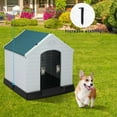 thumbnail image 2 of SAEWUD 28inch Plastic Dog House with Door, Durable Waterproof Pet Kennel for Small and Medium Dogs, Indoor Outdoor Use, All-Weather Shelter for Home and Yard, 2 of 16
