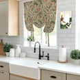 thumbnail image 5 of Vintage Spring Floral Tie Up Curtains 45 Inches Long, Kitchen Window Curtains Over Sink, Farmhouse Flowers Green Vintage Small Window Curtains Shade Balloon Curtains Valances for Bedroom/Cafe 34"x45", 5 of 8