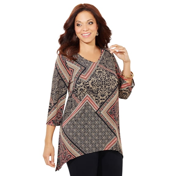 Catherines Women's Plus Size Anywear Fluid Tunic