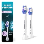 Philips Sonicare S2 Sensitive For Sensitive Teeth & Gums, Electric Toothbrush Heads, HX6052/77