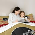 thumbnail image 5 of jejeloiu Football Sport Lover Full Size Comforter Sets,Rugby Helmet Bedding Comforter Set,Red Brown Bedding Sets For Teens,Ultra Soft Home Decor Reversible,3 Pieces, 5 of 8