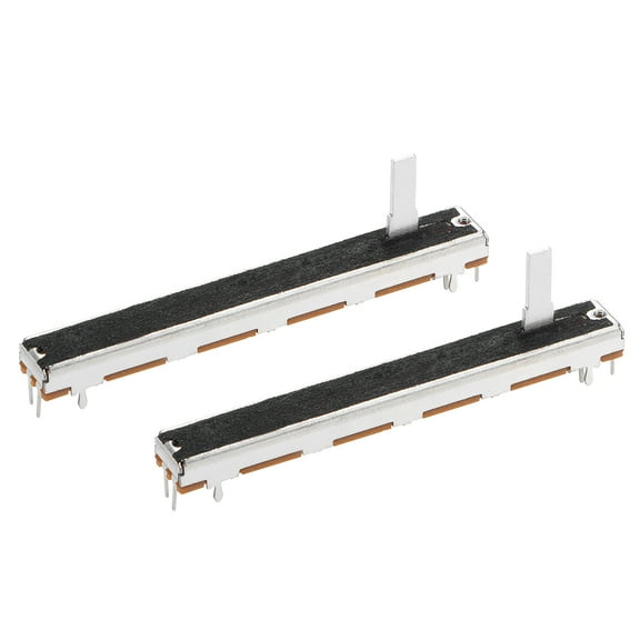 2pcs Fader Variable Resistors Mixer 75mm Straight Slide Potentiometer B503 50K Ohm Linear Double Potentiometers