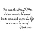 thumbnail image 2 of VWAQ For Even The Son Of Man Bible Wall Decal Mark 10:45 - 7432, 2 of 2