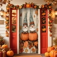 thumbnail image 3 of KOYPTL Fall Thanksgiving Door Cover Decorations,Autumn Maple Leaves Photo Backdrop Welcome Fall Door Banner and Pumpkin for front door Farmhouse Autumn Harvest Festival Decorations and Supplies 35*78, 3 of 6