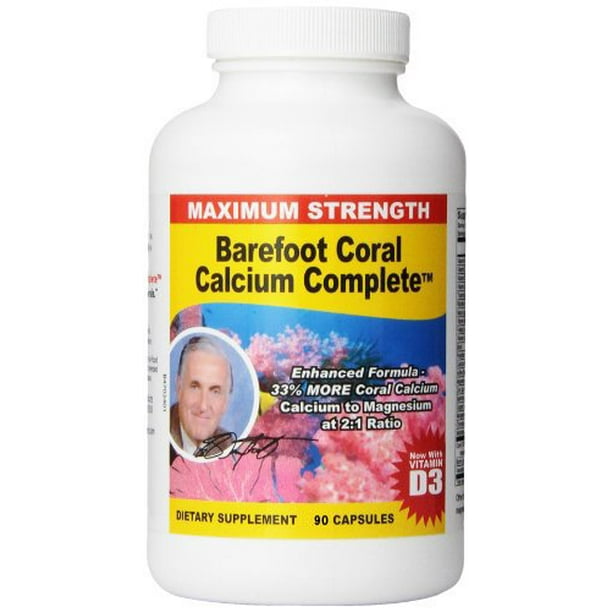 Barefoot Coral Calcium Complete 1500mg, 90 Capsules Coral Calcium