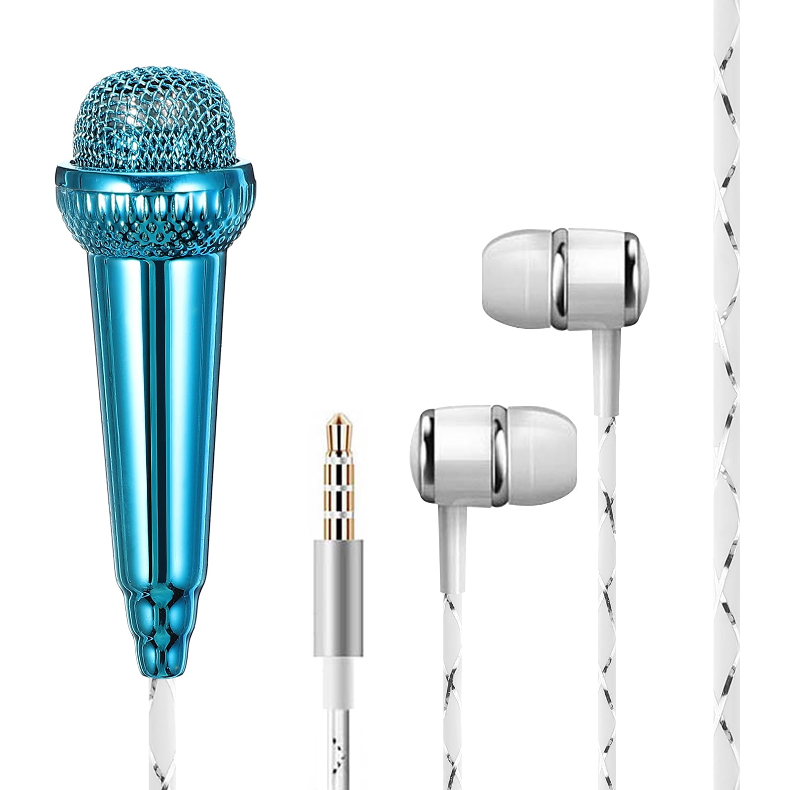 Mm Singing Mini Karaoke Mic With Earphone Microphone Portable
