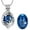 Blue, variant on Teardrop Butterfly Urn Necklace for Ashes Hollow Cremation Jewelry Memorial Locket Urn Pendant Necklace Mini Keepsake Urn for Human Pet