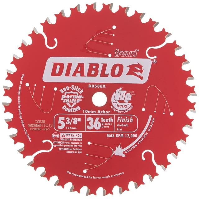 Hoja de sierra Diablo D0536X con vástago de 14 cm, 36 dientes y 10 mm