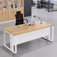 thumbnail image 2 of Modern Standing Office Desk Shelf Corner Drawers Bookshelf Computer Desks Supplies Executive Mesa De Computador Home Furniture My Lux Decor Round, 2 of 30