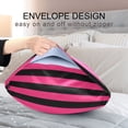 thumbnail image 3 of Ryvnso Satin Pillowcase Pink and Black Stripe Pattern Pillow Cases Standard Size 40x20in, 3 of 6