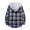 Blue, variant on YAYUBA Men's Casual Plaid Flannel Jacket with Hoodie Long Sleeve Button Down Shirt