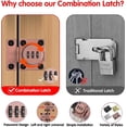 thumbnail image 3 of Cabinet Password Latch, Keyless Cabinet Lock, Cabinet Latch, Combination Latch, Combination Lock, Easy To Install, Privacy Lock, For One-way Door, Cab, 3 of 5