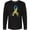AB-Black, variant on Inktastic Down Syndrome Awareness Blue and Yellow Hearts Ribbon Long Sleeve T-Shirt