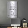 thumbnail image 5 of Luxe Metal Art 'Streetcar Blueprint Patent White' Metal Wall Art, 24"x36", 5 of 9