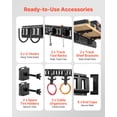 thumbnail image 3 of VEVOR E-Track Tie-Down Rail Kit, 4 Pack 1.3 ft E Track Rails, 2 U-Shaped Hooks, 2 Tool Holders, 2 Track Shelf Brackets, 2 Tire Holders, 2 Cable Storage Rings, 8 End Caps & 1 Bag, Fit for Vans Trailers, 3 of 9