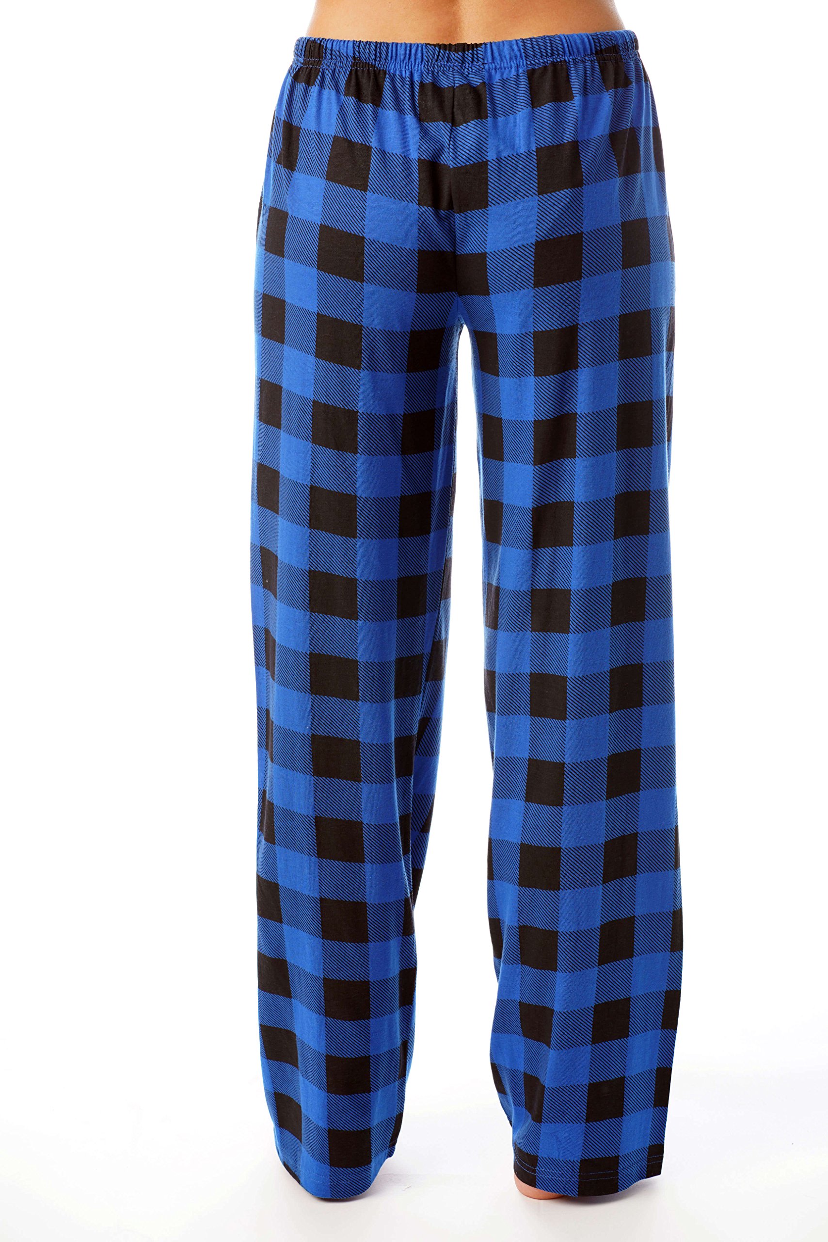 Just Love Women Buffalo Plaid Pajama Pants Sleepwear. (Royal Black ...