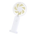 thumbnail image 2 of Mini ventilador portátil de mano, elegante, compacto, con 3 velocidades, USB, para escritorio, personal, pequeño, para oficina, viajes, para niñas y mujeres. Blanco, 2 of 9