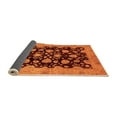 thumbnail image 2 of Ahgly Company Indoor Round Abstract Orange Modern Area Rugs, 5' Round, 2 of 4