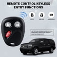 thumbnail image 2 of Easy to Use Keyless Entry Remote Key Fob Compatible with 2003-2007 Chevy Suburban Tahoe Avalanche Equinox SSR| Sierra/Yukon| Hummer H2| Cadillac Escalade 3 Button Car Key 2 Pack, 2 of 6