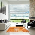 thumbnail image 7 of Ahgly Company Machine Washable Indoor Square Contemporary Orange Red Area Rugs, 4' Square, 7 of 7