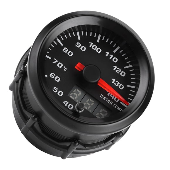 Water Temp Gauge, 2in Water Temp Meter Universal 7 Colors LED Professional for 12V Cars