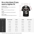 thumbnail image 7 of Fotbe Magician Hat Skull print Short Sleeve Button Down Shirts for Men Casual Summer Beach Wrinkle Free Shirt-X-Large, 7 of 7