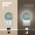 thumbnail image 4 of Night Light Plug into Wall,Dusk to Dawn Sensor Auto-On/Off for Bathroom, Hallway,Kids Room-Teal And Brown Rustic Wood, 4 of 4