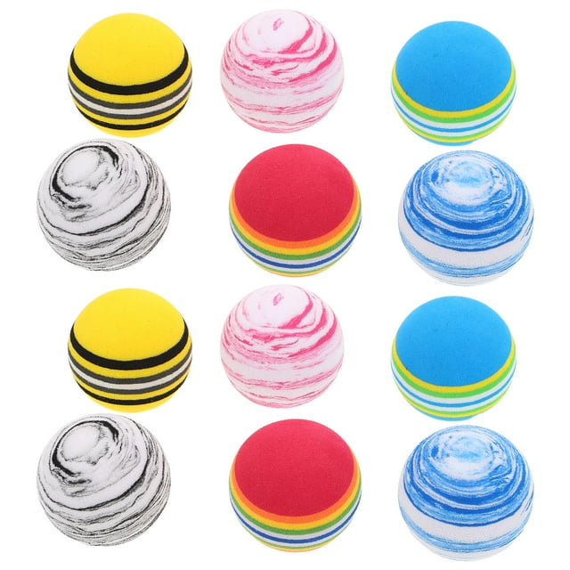 SKISUNO 12pcs Golf Practice Balls Training For Swing Practice Kids Small Sport Training For Indoor Or Outdoor Backyard