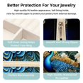 thumbnail image 3 of Peacock Travel Portable Square Jewelry Box Earring Necklace Bracelet Organizer Storage Display Case Holder Stand Box Display, 3 of 6