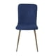 thumbnail image 4 of Set de 4 Sillas de Comedor Azul, Patas Doradas de Metal HOMEMAKE FURNITURE Escandinavo Minimalista, 4 of 7