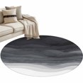 thumbnail image 2 of Round Area Rug 3ft,Black Grey White Gradient Stripes Washable Carpet Non-Slip Runner Accent Rugs Indoor Floor Mat for Bedroom Living Room Decor,Modern Ocean Water Wave, 2 of 9