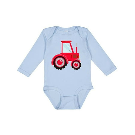 

Inktastic Farming Red Tractor Gift Baby Boy or Baby Girl Long Sleeve Bodysuit