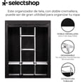 thumbnail image 3 of Closet Organizador Armable De Tela Y Tubo Armario De Ropa Minimalista 170 x 130 x 45 Ropero Organizador para Dormitorio Soporta hasta 33 LB (Negro), 3 of 5