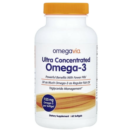 Omegavia Ultra Concentrated Omega-3 Softgels, 1105 mg, 60 ct