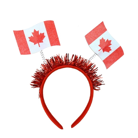 Canada 1 Count Red, White Party Head Boppers, One Size, Adult, Decoration, Canada Day, Way To Celebrate