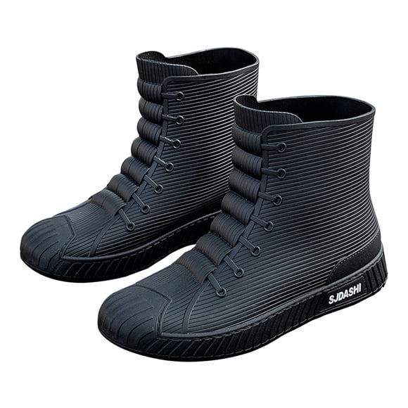 Men Women Rubber Boots Waterproof Ankle Boots Lightweight Rain Boots for Gardening Farming Camping Fishing Boating Male Shoes