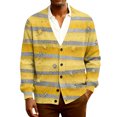 thumbnail image 2 of QHRMKOG Mens Cardigan Loose Fit Mardi Gras Carnival Graphic V Neck Cardigan Sweaters Casual Long Sleeve Button Cardigan Winter Knit Sweaters Silver 4XL, 2 of 7