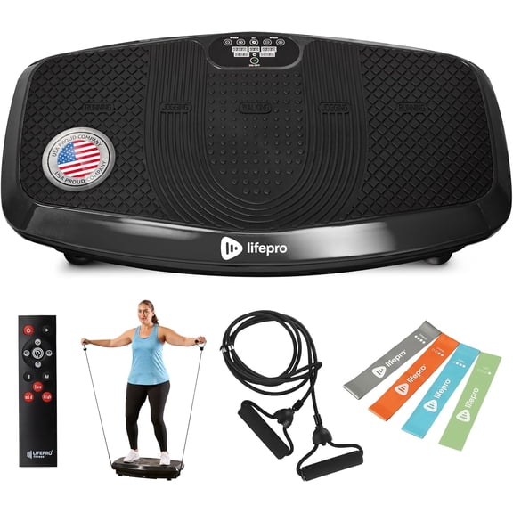 Lifepro Turbo 3D Vibration Plate Exercise Machine with Dual Motors – Whole Body Vibration Plate Machine for Weight Loss, Recovery, Lymphatic Drainage & Home Fitness - Black