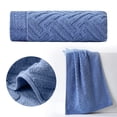 thumbnail image 2 of Cozeii Bath Towel, Cotton Wash Towel, Soft Absorbent Quick Dry Bathroom Towel, Solid Color Hand Face Towel for Shower, Gym, Travel, Guest Bathroom, 13.4x29.1 Inch, Blue, 2 of 5