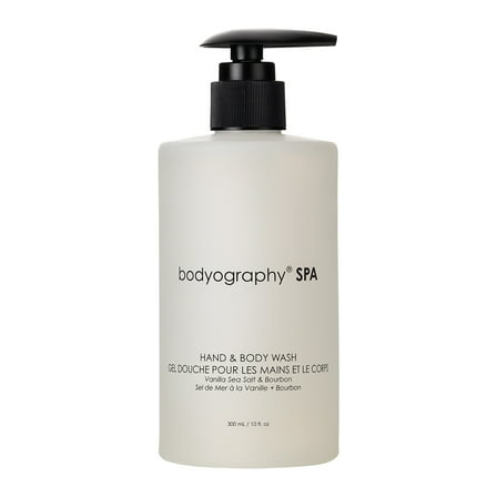 Bodyography Spa Hand and Body Wash, Shower Gel, Vanilla Sea Salt, 10 oz