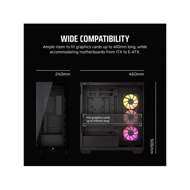 CORSAIR 3500X ARGB - Mid tower - extended ATX - windowed