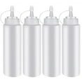 thumbnail image 5 of Sunjoy Tech 4Pcs Kitchen Plastic Seasoning Dispensing Bottles with Lid Multifunctional Pigment Squeeze Bottle 250ml BPA Free Condiment Squeeze Bottles for Liquids Syrup Ketchup Sauces Salad Dressing O, 5 of 8