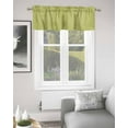 thumbnail image 2 of Vintage Fruit Green Kitchen Curtain Valances for Windows Farmhouse Short Curtains, Farmhouse Retro Solid Color Linen Texture Rod Pocket Valance Curtain for Bedroom Cafe Living Room 54"x18", 2 of 8