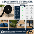 thumbnail image 6 of 1"x32ft Velcro Strap with 50 Metal Buckles, Adjustable Fastening Cable Strap for Efficient Storage, 6 of 7
