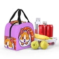thumbnail image 4 of KLL Corgi In Sushi Roll Print Insulated Lunch Bag Women, Reusable Cute Tote Lunch Box for Adult & Men, Leakproof Cooler Lunch Bags for Work Office Travel Picnic, 4 of 5