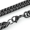 thumbnail image 3 of 9/11/13/16/20mm Top Polished Mens Chain Stainless Steel CURB CUBAN Link Necklace, 3 of 9