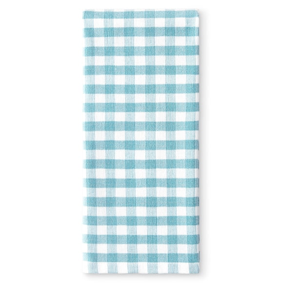 Torchon de cuisine Hometrends en vichy teint en fil, 1 pièce, 100 % coton, motif aquarelle, 40,6 x 66 cm