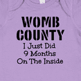 thumbnail image 4 of Inktastic Womb County I Just Did 9 Months on the Inside Boys or Girls Baby Bodysuit, 4 of 5
