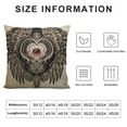 thumbnail image 5 of ARISTURING  Pillow Case Soul Love Ornate Mystic Eye Inside Heartwith Black Heart Masonic Occult Wings White Design Christian Farmhouse Decorative Throw Pillows Covers 16"x16" for Bed Couch Decorations, 5 of 5